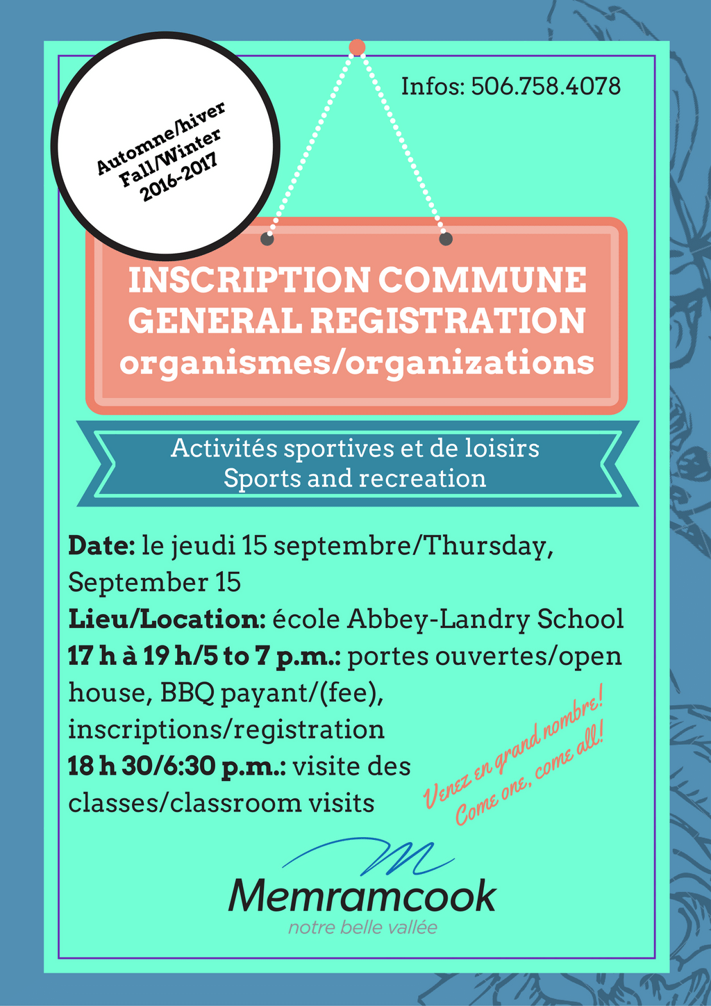 Inscrip. commune bil. org. comm. école A. L. 15 sept. 2016